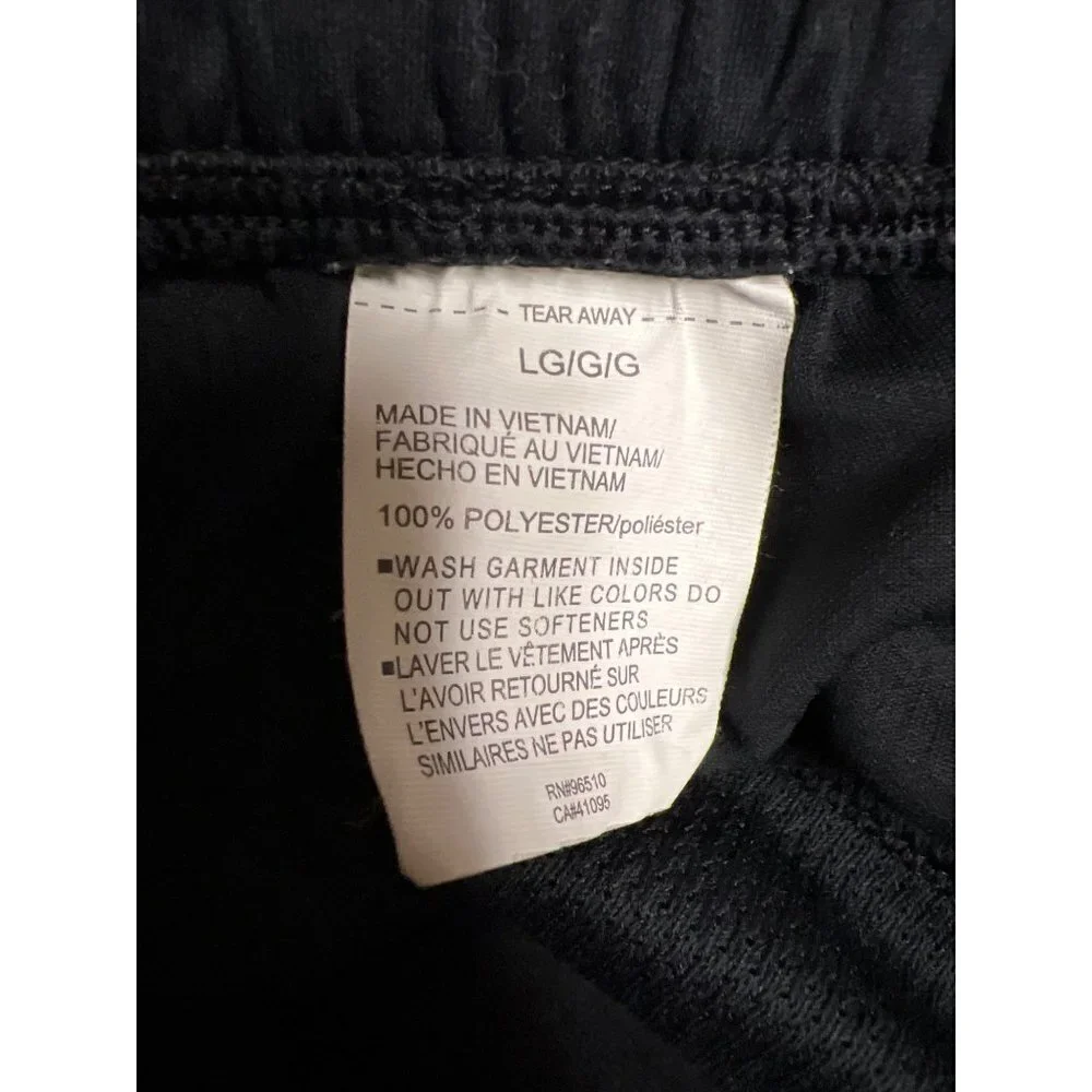 Under Armour  Black White Pull On Warm Up Pants Size Large